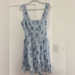 Reformation Sheri Linen Dress In Crystalline